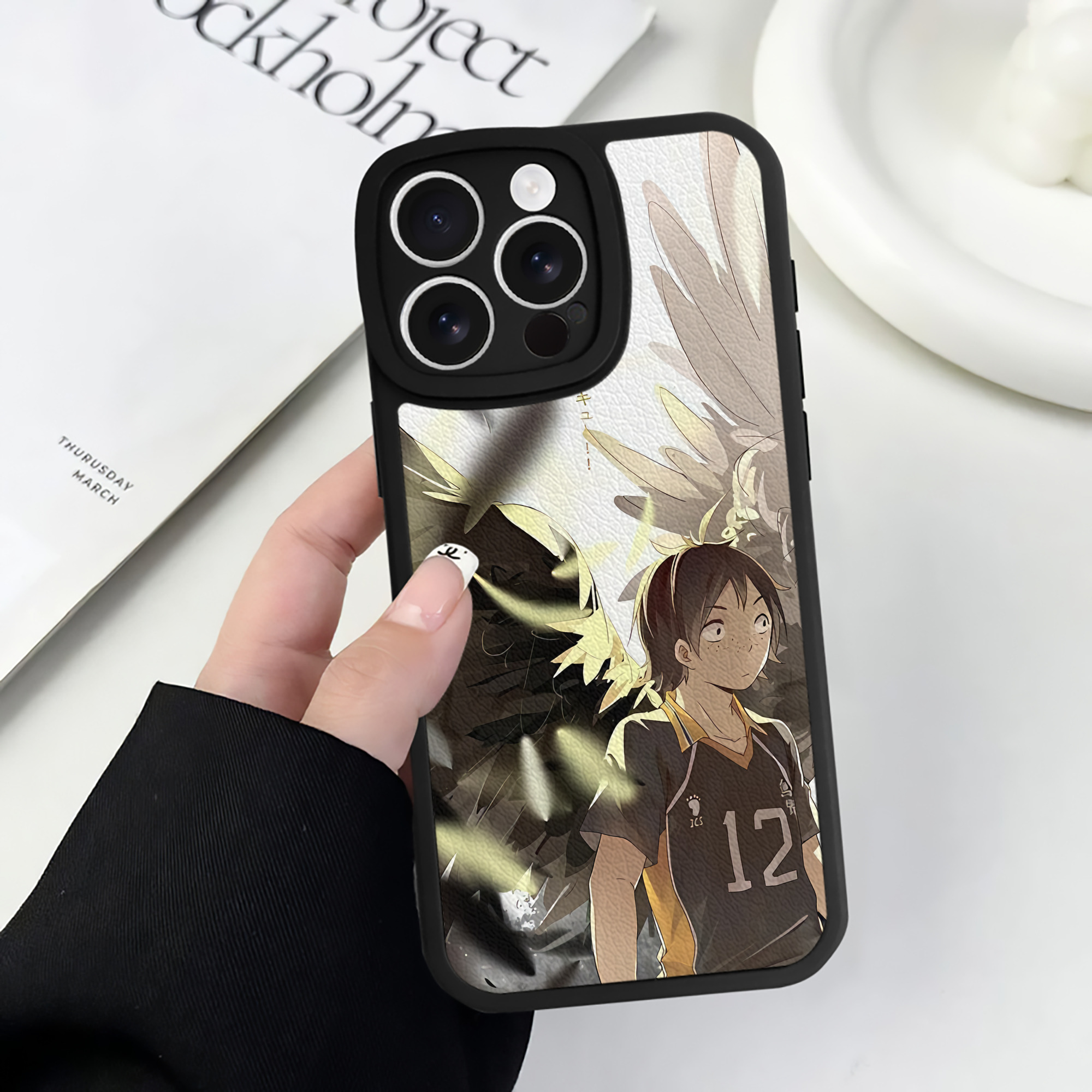 （画像用） ハイキュー!! Haikyu!! 【iPhone 16シリーズ対応】シリコンスマホケース（レザー調） 材質：シリコン